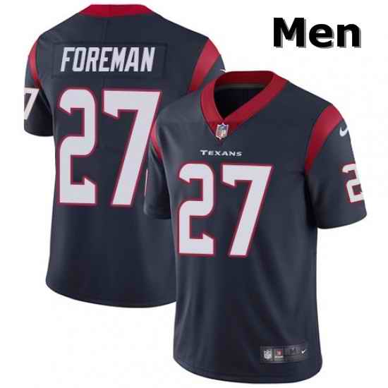 Men Nike Houston Texans 27 DOnta Foreman Limited Navy Blue Team Color Vapor Untouchable NFL Jersey